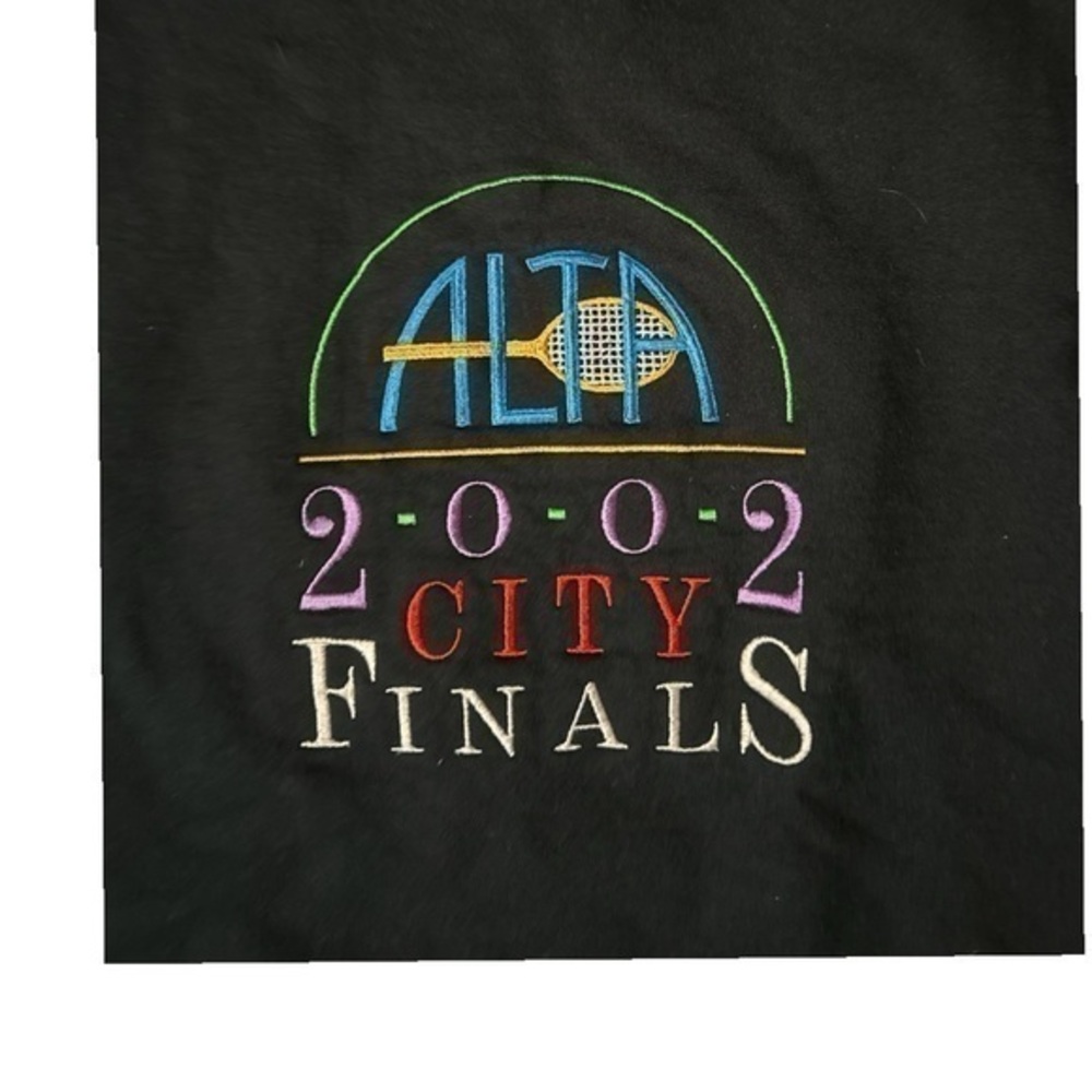 Jerzees, size Large, sweatshirt, black fleece interior, ALTA 2002 City Finals